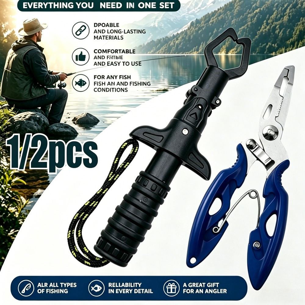 Fishing Hook Remover - 1/2pcs Fishing Gripper and Pliers Set