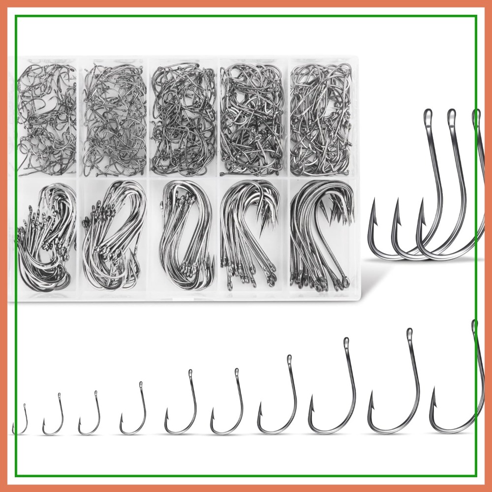 Fishing Hook Size - 500Pcs/90Pcs Carbon Steel Fishing Hooks, Circle
