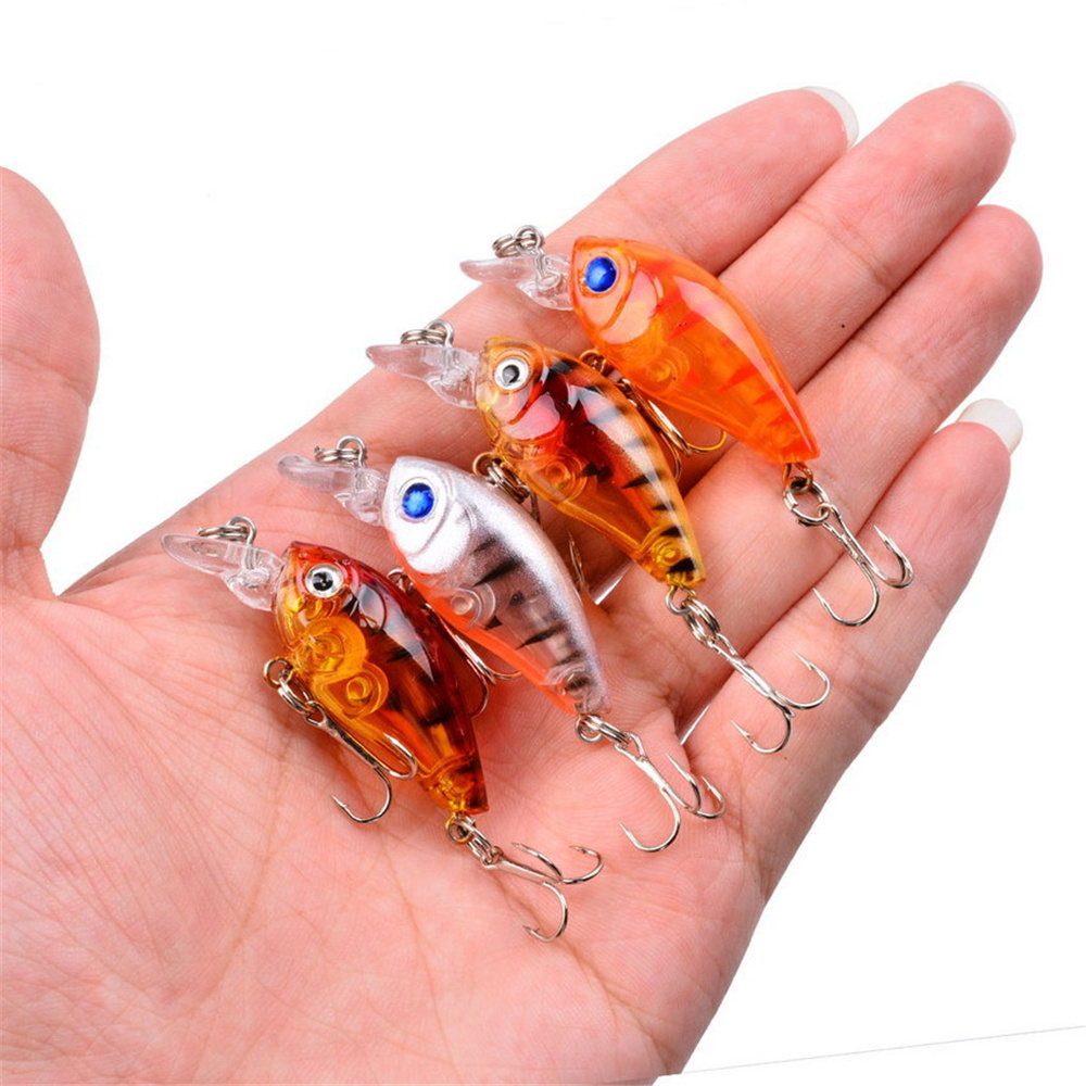 1Pcs 3.5g 4.5cm Top water Mini - Fishing Hook Treble บทวิจารณ์และราคา