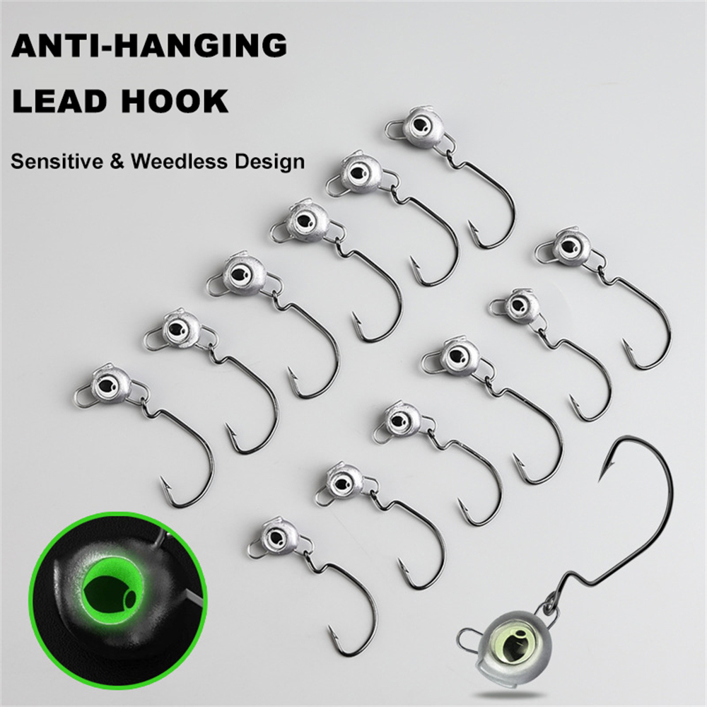 10pcs Weedless Jig Heads with  - Fishing Hook Weedless บทวิจารณ์และราคา