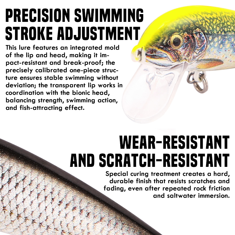 B&U Fishing Lures Sinking Minn - Fishing Hook Treble บทวิจารณ์และราคา