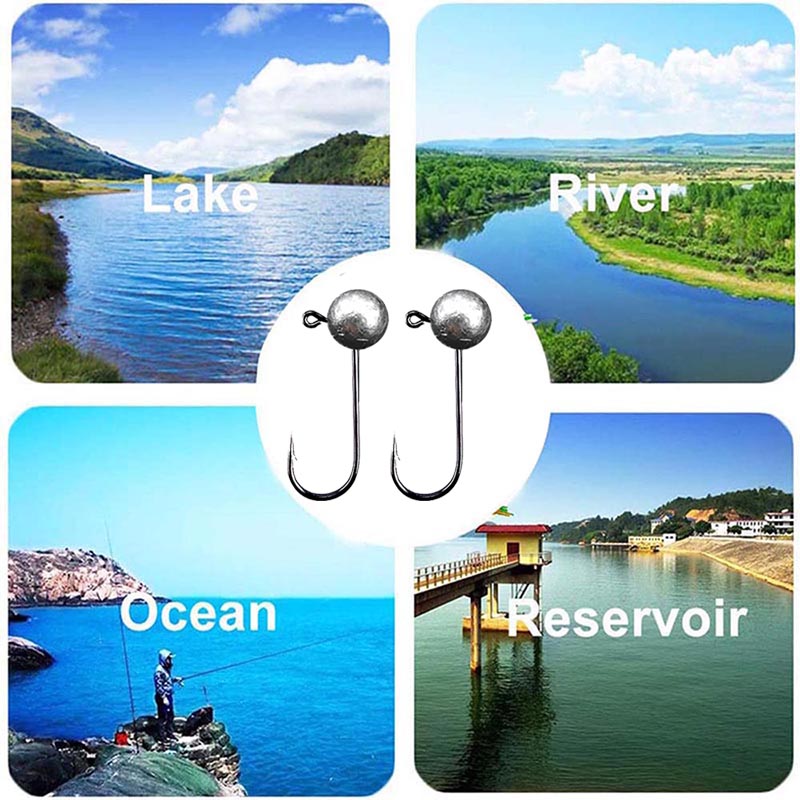 10pcs/lot Jig Head Fishing Hoo - Fishing Hook Offset บทวิจารณ์และราคา