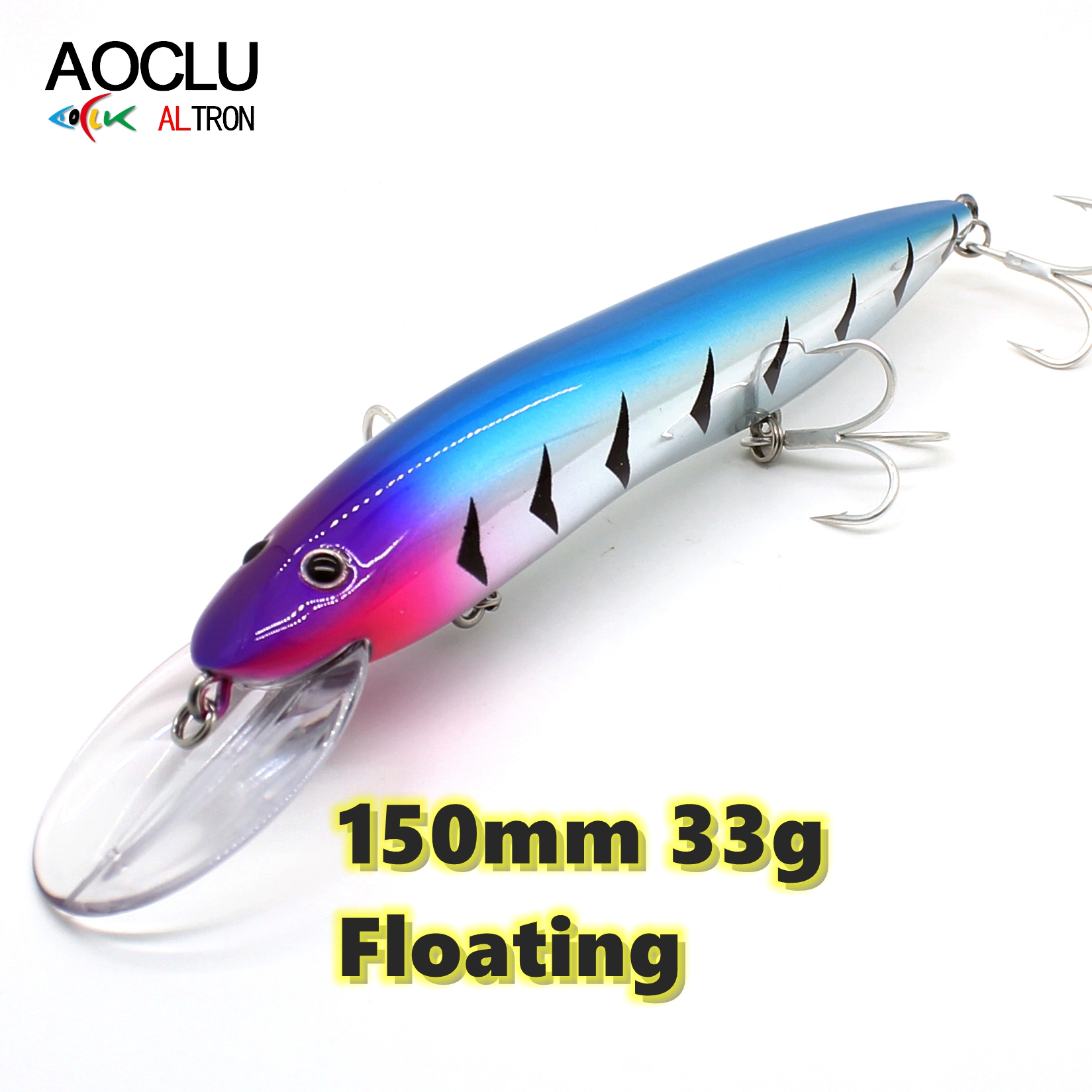 AOCLU-Hard Bait for Deep Sea B - Fishing Hook Treble บทวิจารณ์และราคา