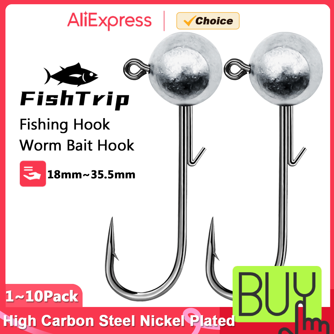 FishTrip 1~10pcs Ned Jig Heads - Fishing Hook Weedless บทวิจารณ์และราคา