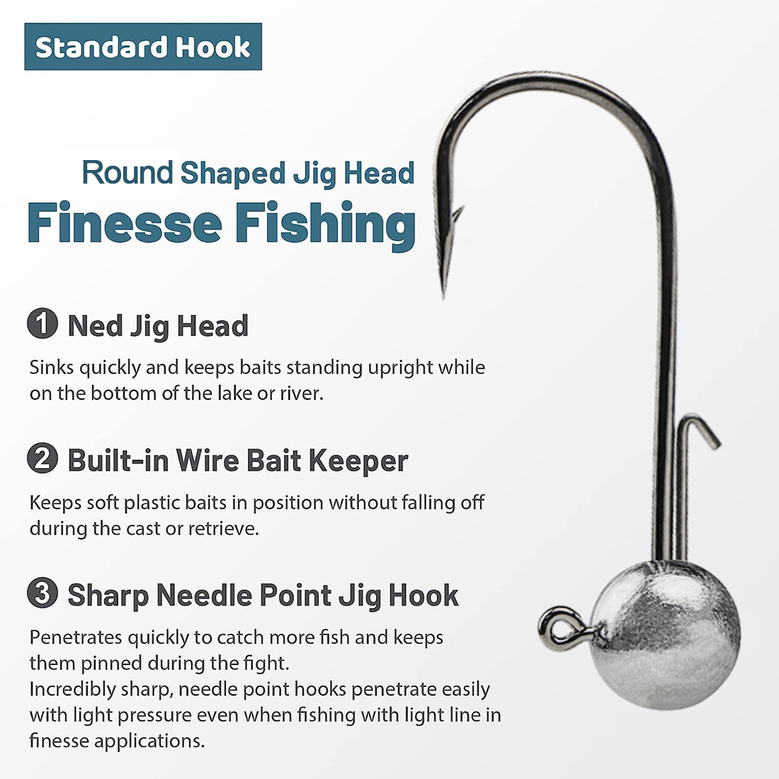 FishTrip 1~10pcs Ned Jig Heads - Fishing Hook Weedless บทวิจารณ์และราคา