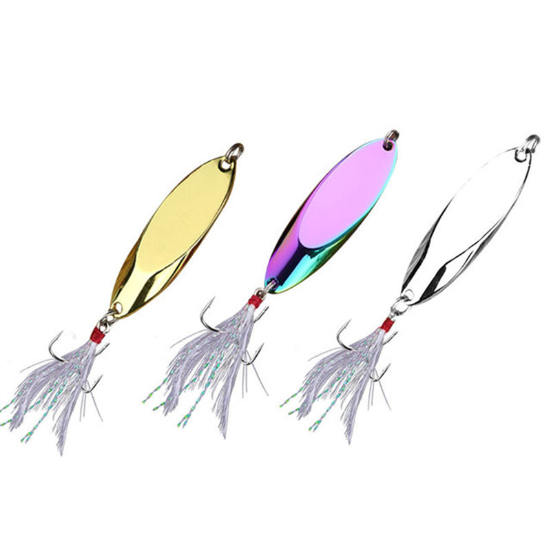 1pc 2.5g-35g Metal Spoon Lure  - Fishing Hook Treble บทวิจารณ์และราคา