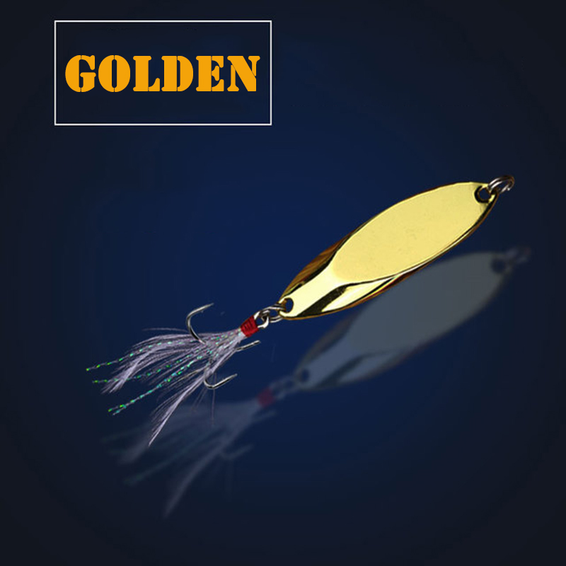 1pc 2.5g-35g Metal Spoon Lure  - Fishing Hook Treble บทวิจารณ์และราคา