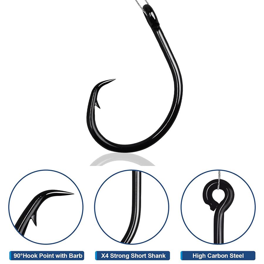 Circle Hooks 3X Strong Saltwat - Fishing Hook Offset บทวิจารณ์และราคา