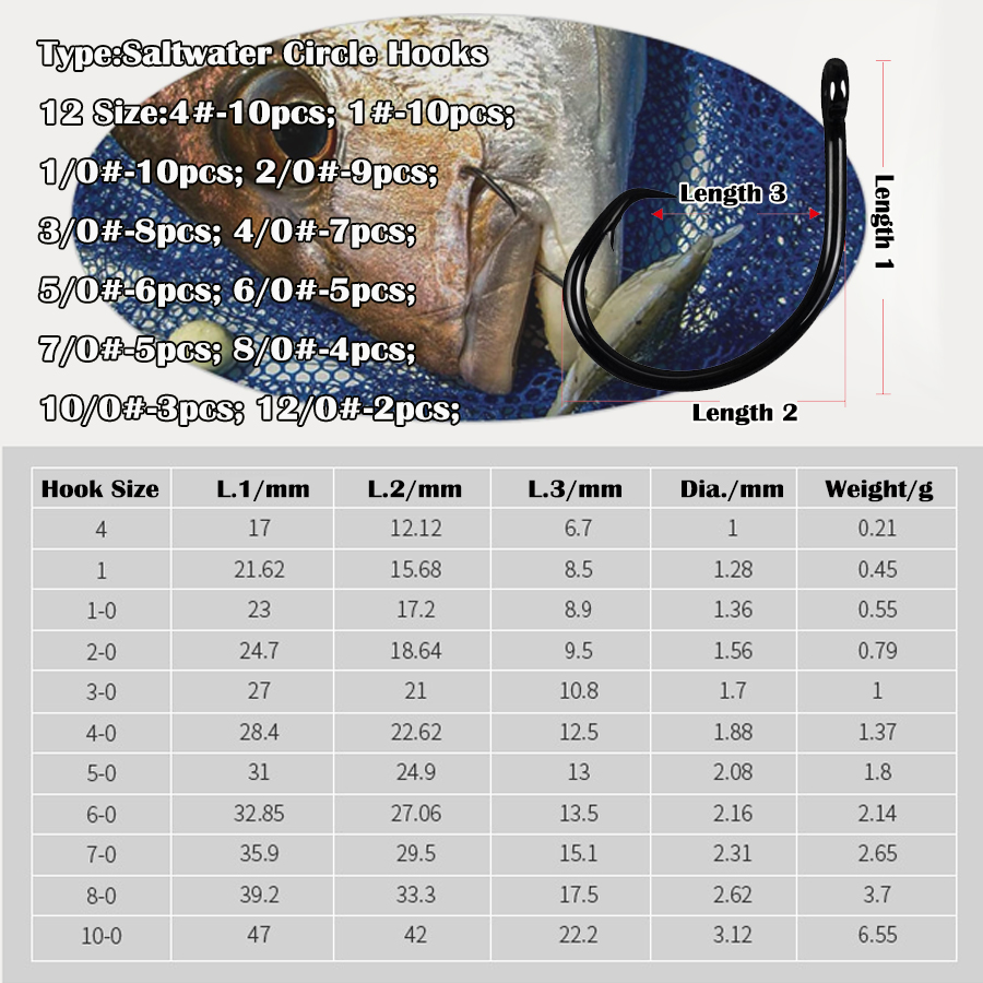 Circle Hooks 3X Strong Saltwat - Fishing Hook Offset บทวิจารณ์และราคา