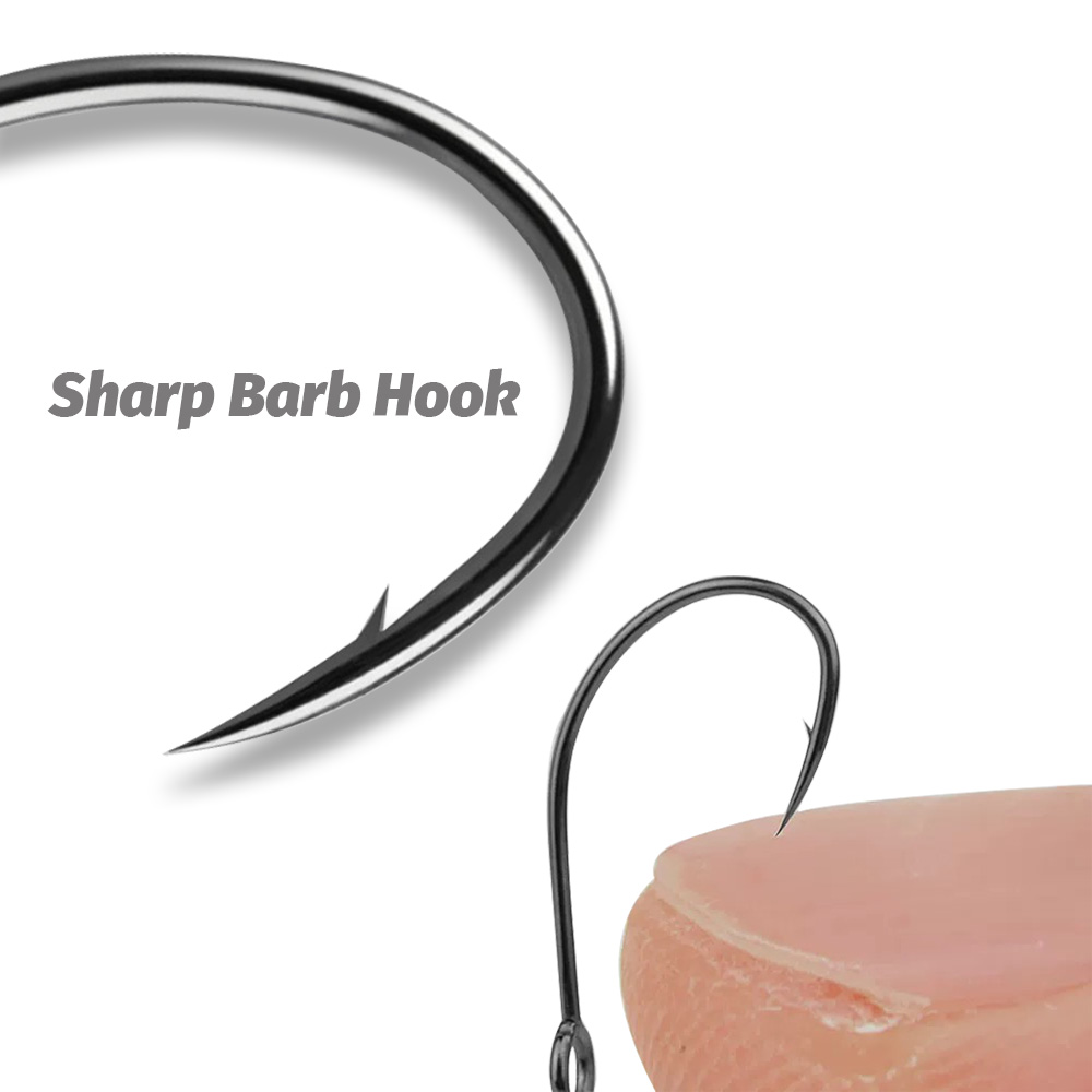 20PCS Big Ring Single Hooks 2# - Fishing Hook Circle บทวิจารณ์และราคา