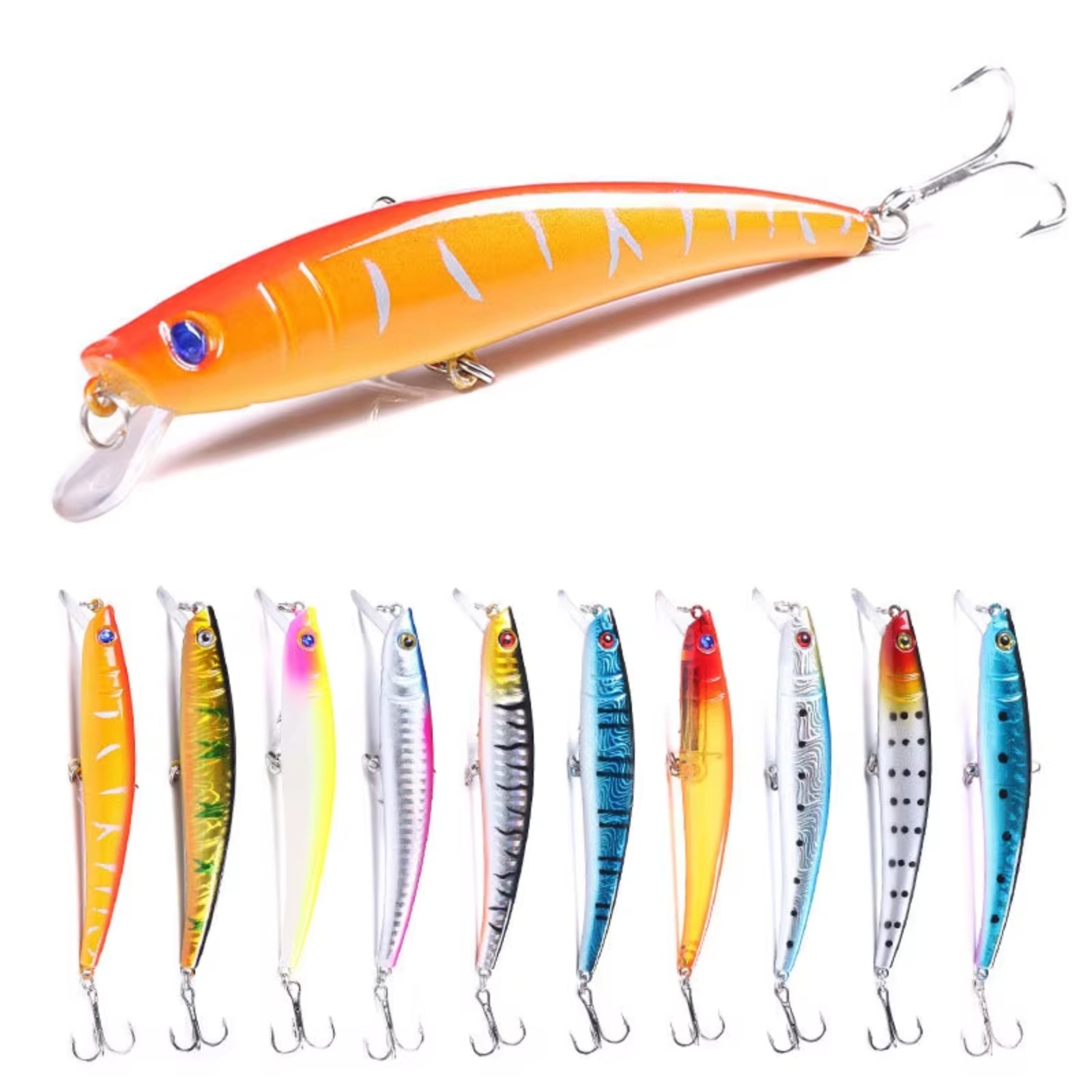 Minnow Fishing Lure 110mm 13g  - Fishing Hook Treble บทวิจารณ์และราคา