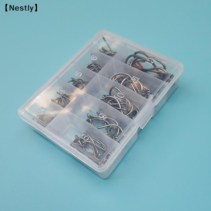 100pcs/box Fishing Hooks Carbo - Fishing Hook Circle บทวิจารณ์และราคา