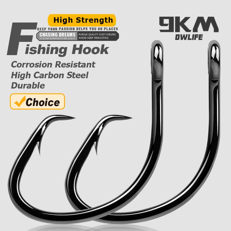 9KM Circle Hooks 25~50Pcs Salt - Fishing Hook Offset บทวิจารณ์และราคา