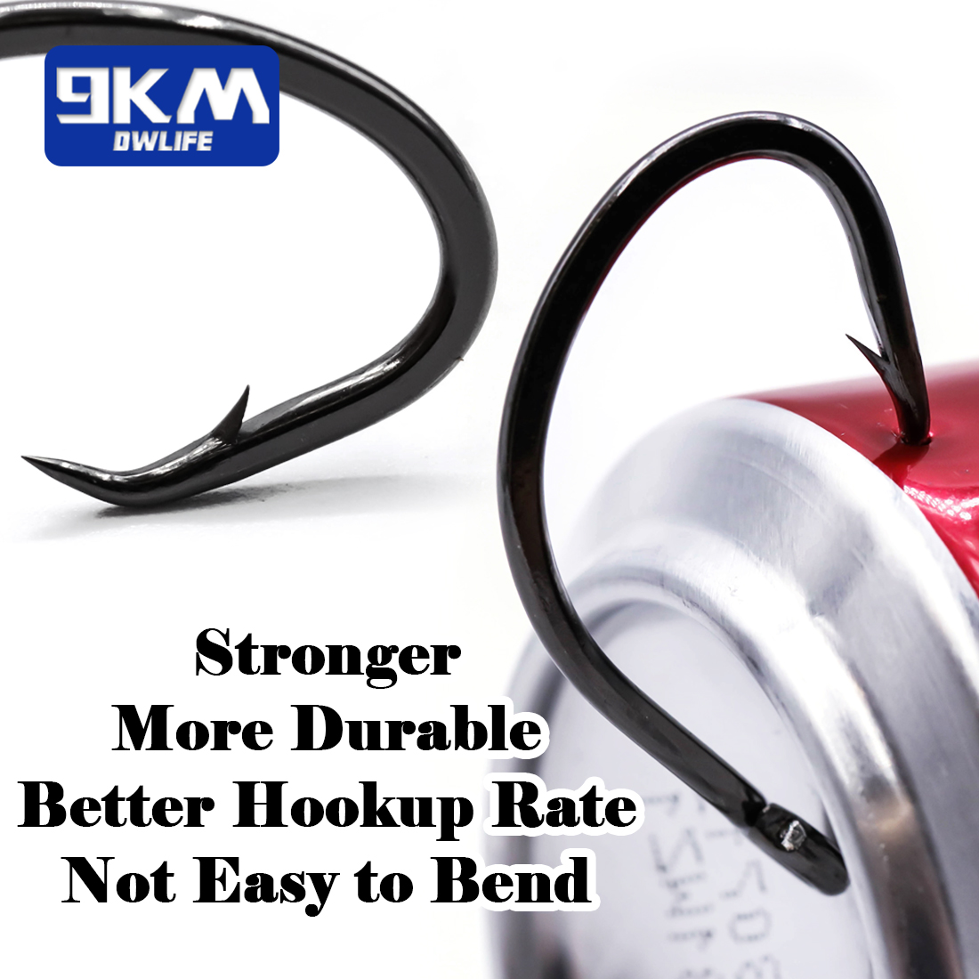 9KM Circle Hooks 25~50Pcs Salt - Fishing Hook Offset บทวิจารณ์และราคา