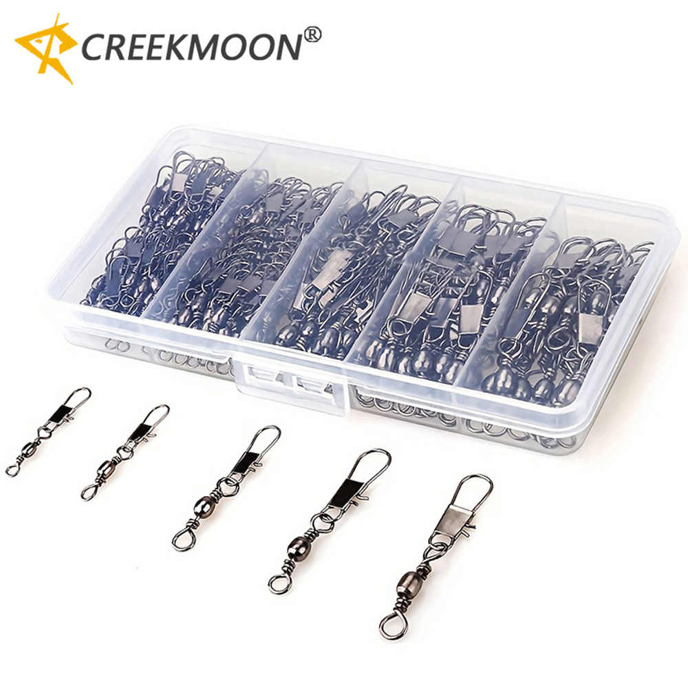 100Pcs/Lot 4#6#8#10#12# Swivel - Fishing Hook Stainless Steel บทวิจารณ์และราคา
