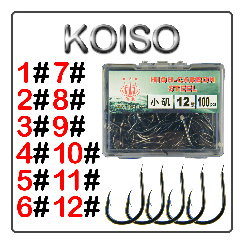 100 Pcs/Box KOISO Fish Hooks W - Fishing Hook Offset บทวิจารณ์และราคา