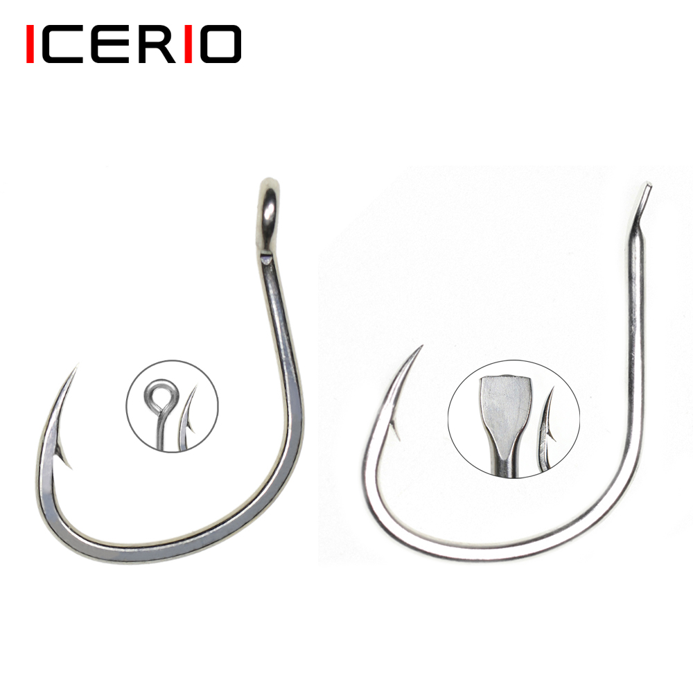 ICERIO 10PCS Matte Tin Coating - Fishing Hook Offset บทวิจารณ์และราคา