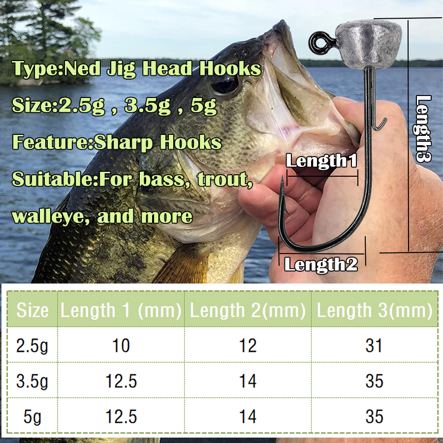 Mushroom Head Fishing Rigs Jig - Fishing Hook Weedless บทวิจารณ์และราคา