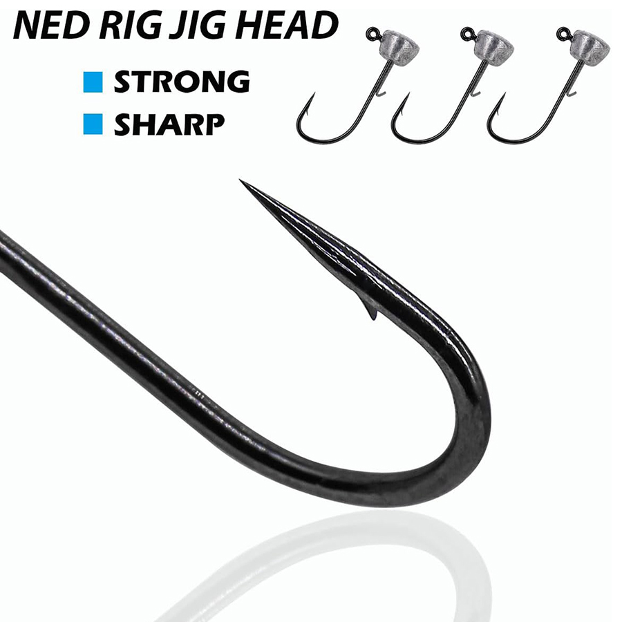 Mushroom Head Fishing Rigs Jig - Fishing Hook Weedless บทวิจารณ์และราคา
