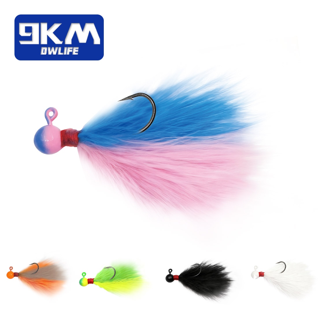 9KM 5pcs Mixed-Color Marabou J - Fishing Hook Assortment บทวิจารณ์และราคา