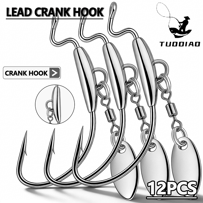 [TUODIAO]Crank Hook Jig Heads  - Fishing Hook Weedless บทวิจารณ์และราคา