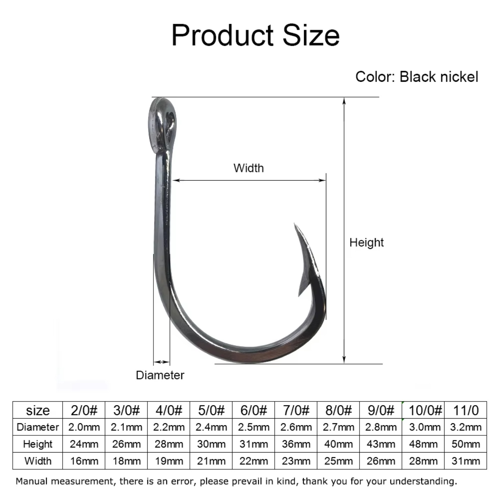 Saltwater Fishing Hooks 2/0-11 - Fishing Hook Circle บทวิจารณ์และราคา