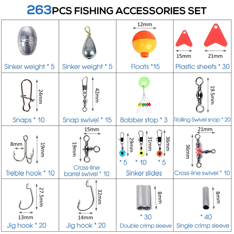 263pcs Outdoor Fishing Accesso - Fishing Hook Box บทวิจารณ์และราคา
