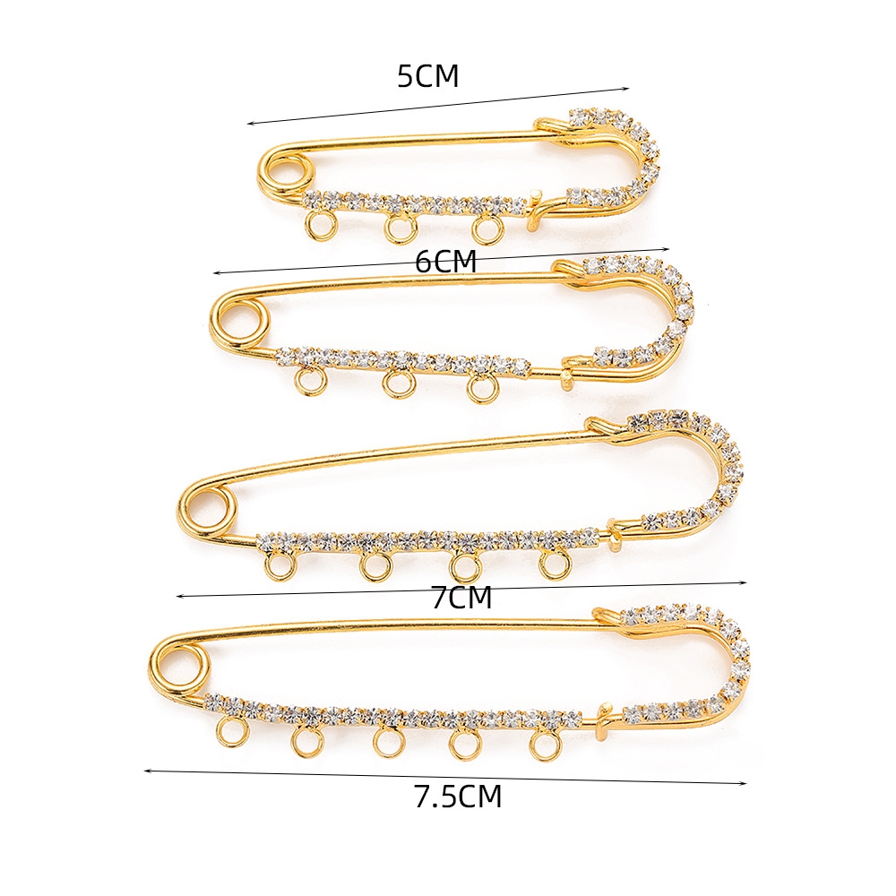 5pcs Rhinestone Charms Safety  - Fishing Hook Size บทวิจารณ์และราคา