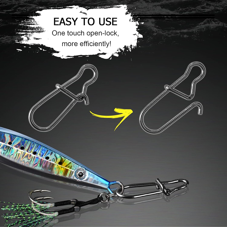 50Pcs Crankbait Snaps Stainles - Fishing Hook Stainless Steel บทวิจารณ์และราคา