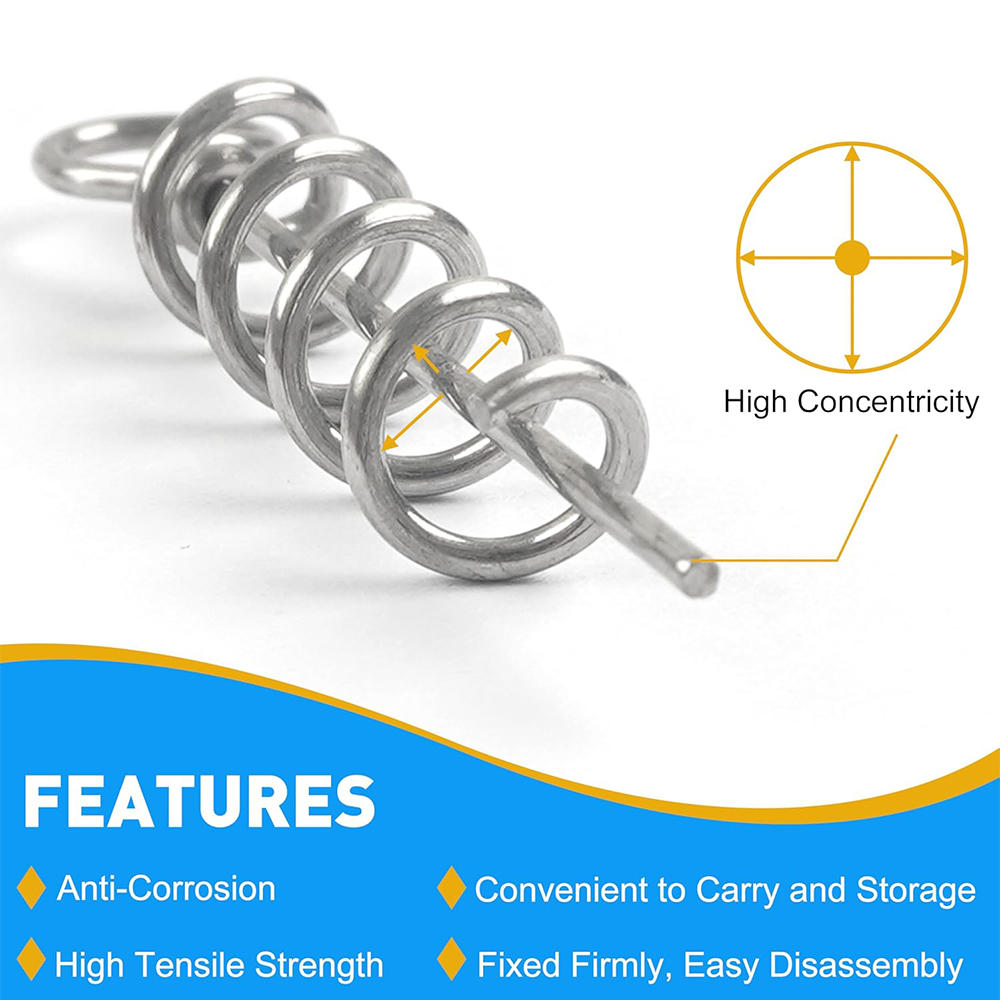 50Pcs Spring Twist Lock Fishin - Fishing Hook Box บทวิจารณ์และราคา