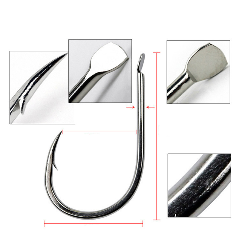 100pcs/Lot 7 Size Barbed Fishi - Fishing Hook Circle บทวิจารณ์และราคา