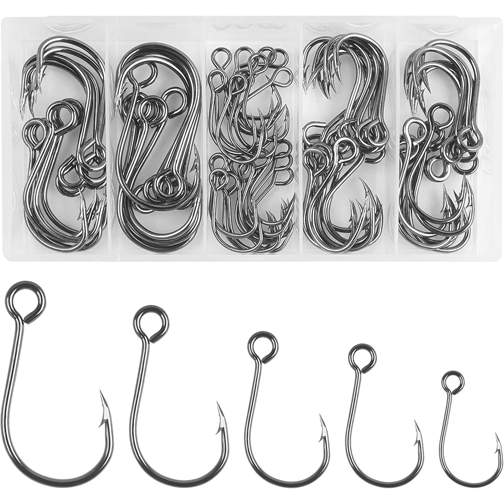 70Pcs Fishing Inline Single Ho - Fishing Hook Circle บทวิจารณ์และราคา
