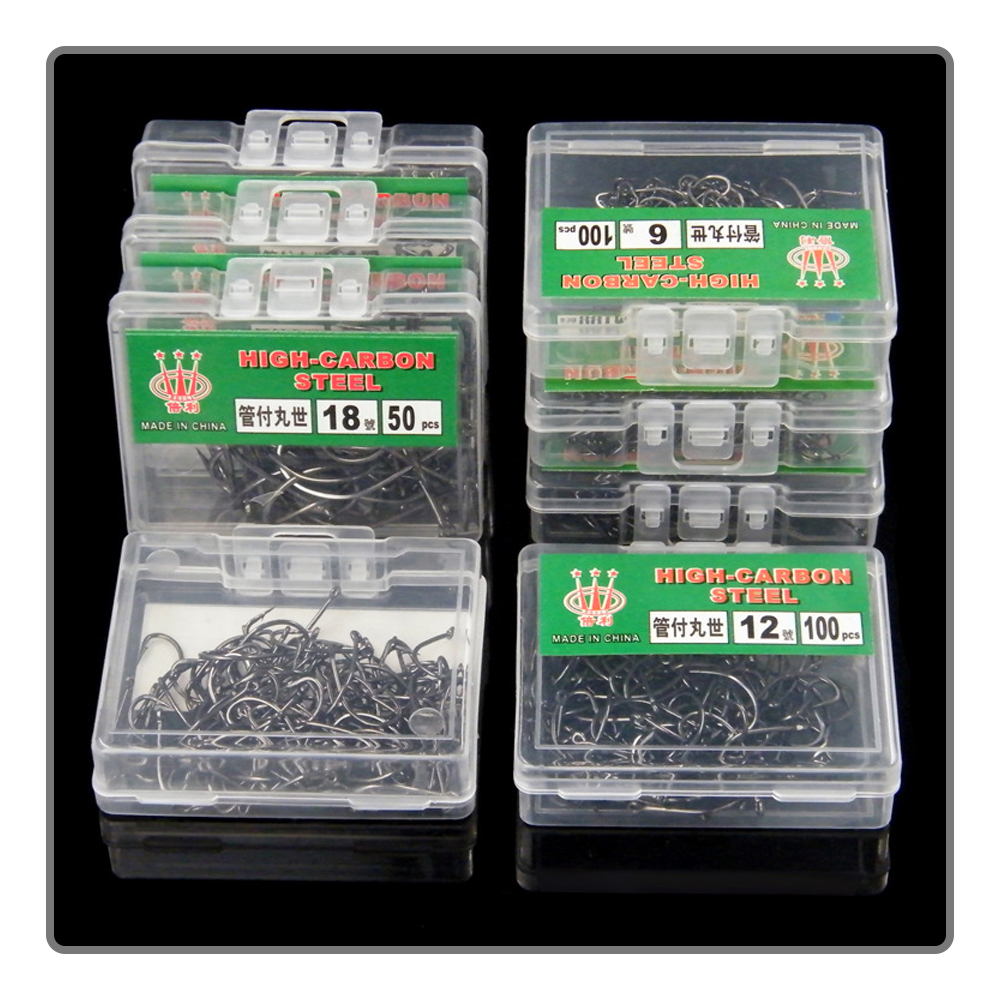 40-100Pcs per box Boxed fishho - Fishing Hook Assortment บทวิจารณ์และราคา