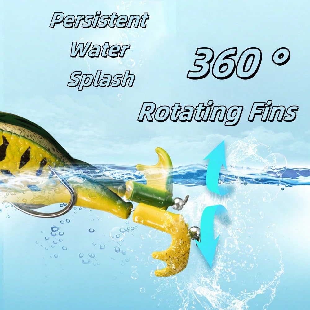5pcs Water Soft Frog Bass Fish - Fishing Hook Weedless บทวิจารณ์และราคา