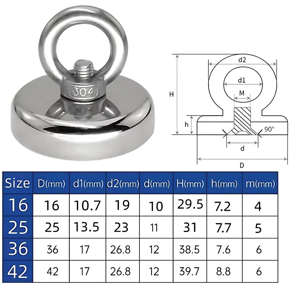 Fishing Salvage Neodymium Magn - Fishing Hook Stainless Steel บทวิจารณ์และราคา