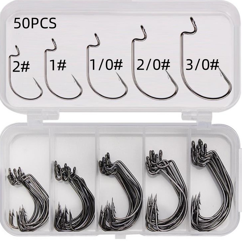 50Pcs/Box High Carbon Steel Fi - Fishing Hook Box บทวิจารณ์และราคา