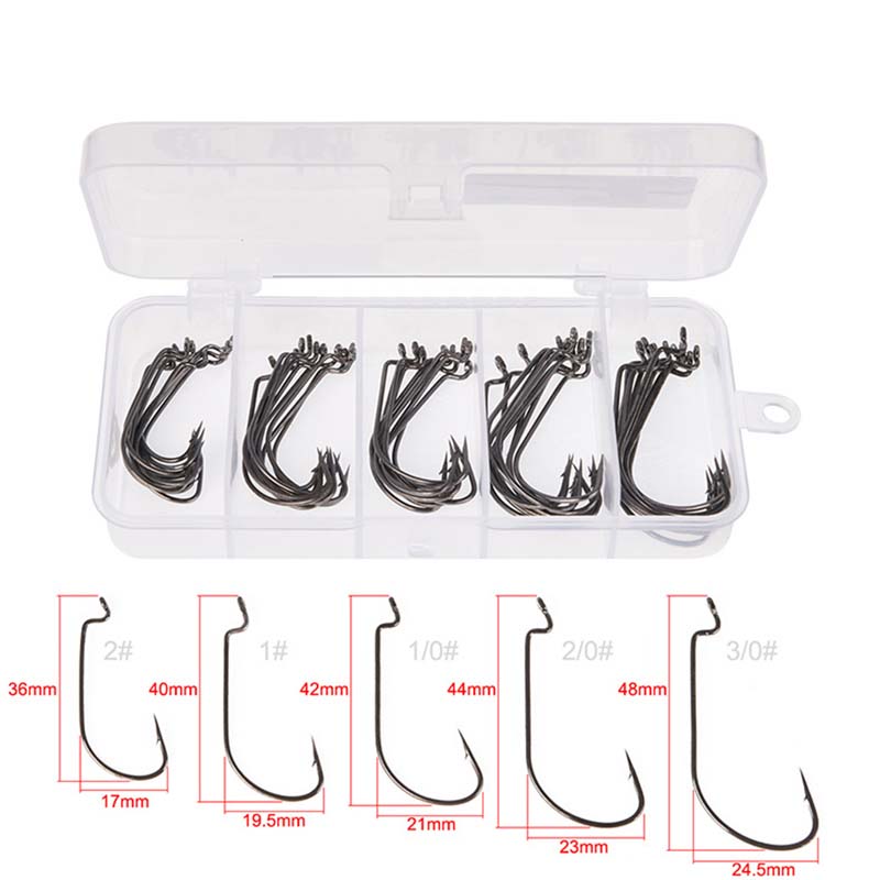 50Pcs/Box High Carbon Steel Fi - Fishing Hook Box บทวิจารณ์และราคา