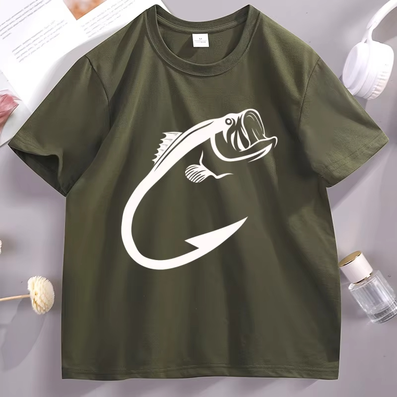 Fishing Hook Graphic T Shirts  - Fishing Hook Size บทวิจารณ์และราคา