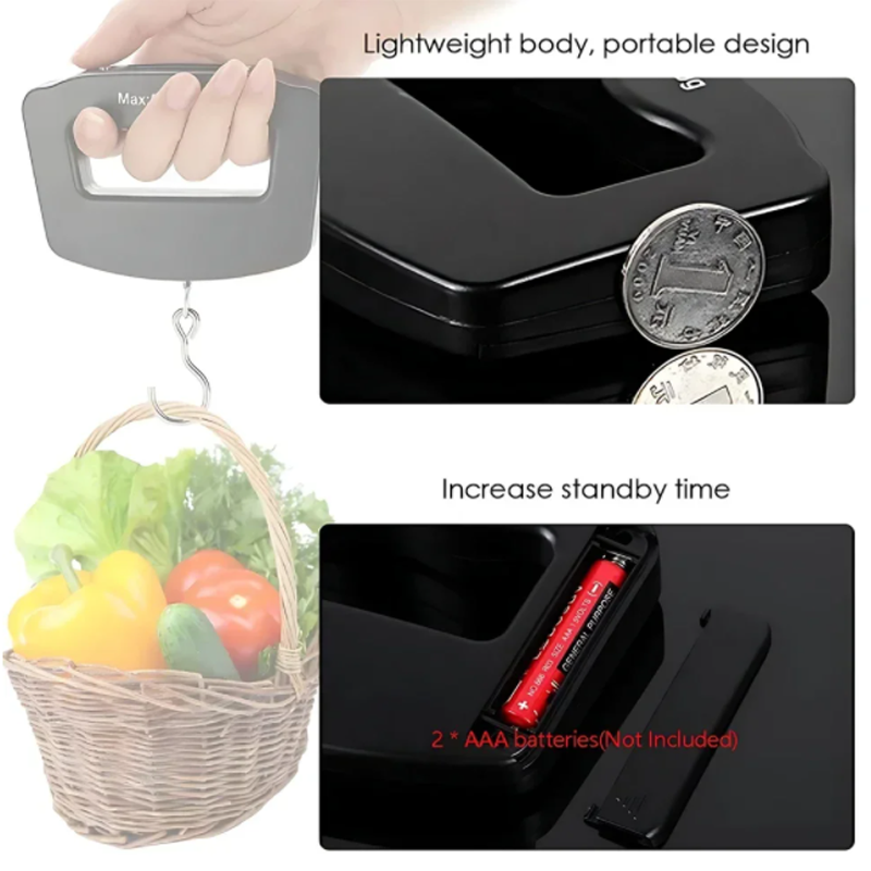 50kg/10g Travel Luggage Scale  - Fishing Hook บทวิจารณ์และราคา