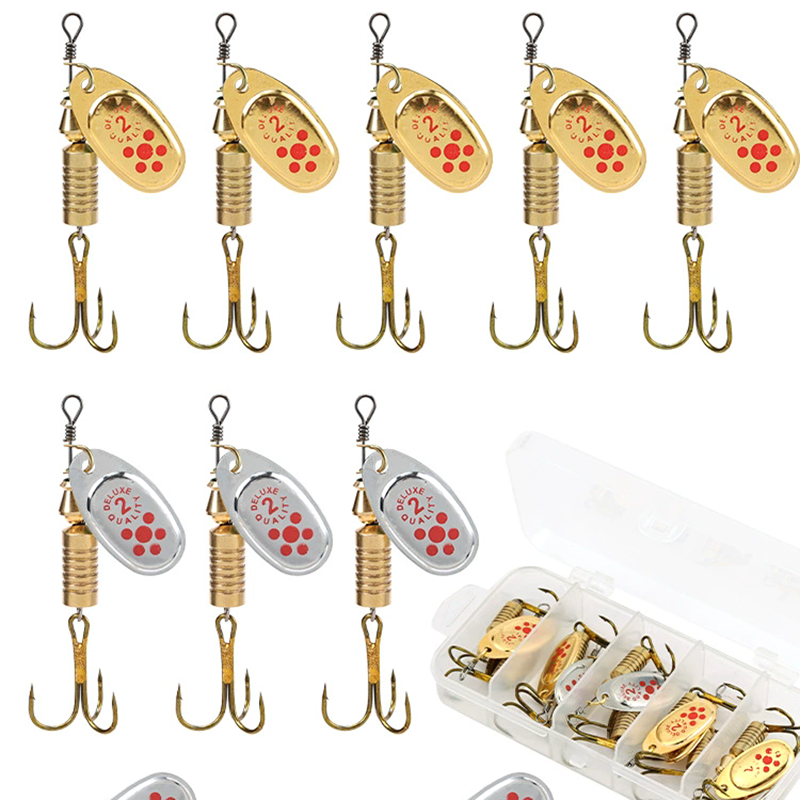 1PCS Metal Plating Spinner Bai - Fishing Hook Treble บทวิจารณ์และราคา