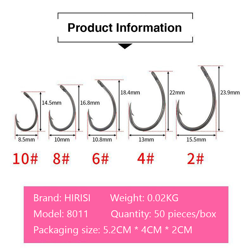 New Hirisi 50pcs Boxed Hooks B - Fishing Hook Box บทวิจารณ์และราคา