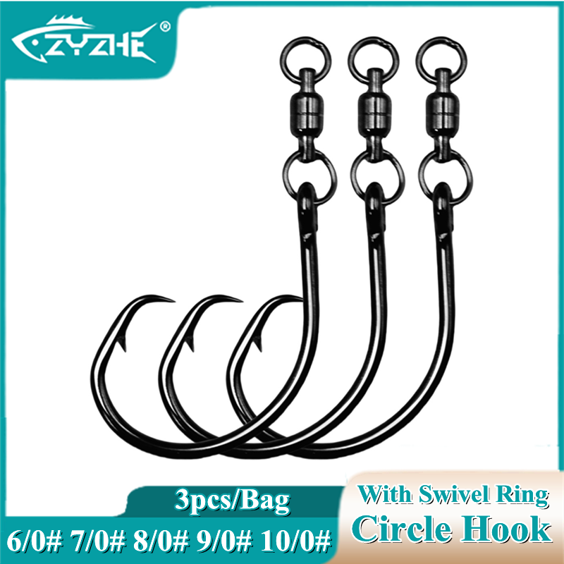 ZYZHE 3pcs/Bag Circle Hooks Wi - Fishing Hook Barbless บทวิจารณ์และราคา