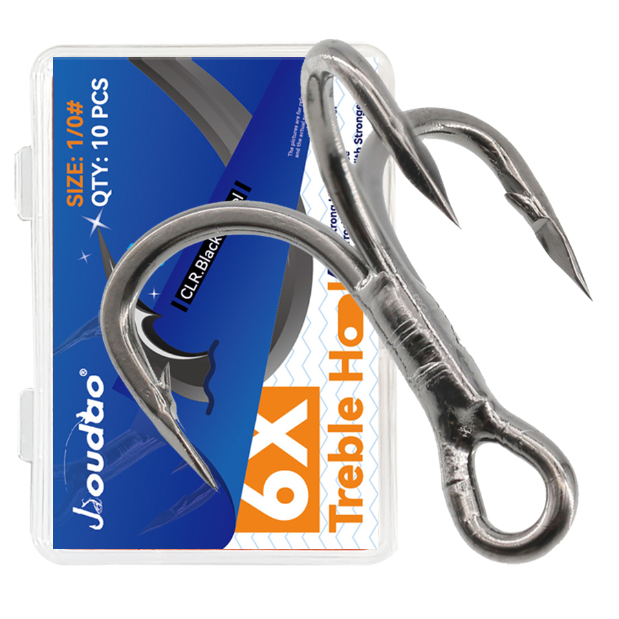 6X Fishing Treble Hooks Black  - Fishing Hook Assortment บทวิจารณ์และราคา