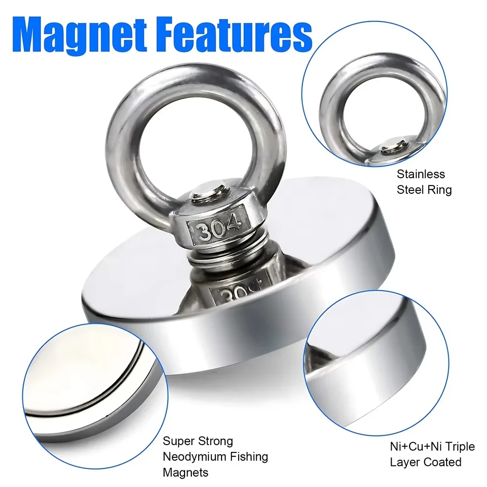 D16~D42mm Super Strong Neodymi - Fishing Hook Stainless Steel บทวิจารณ์และราคา
