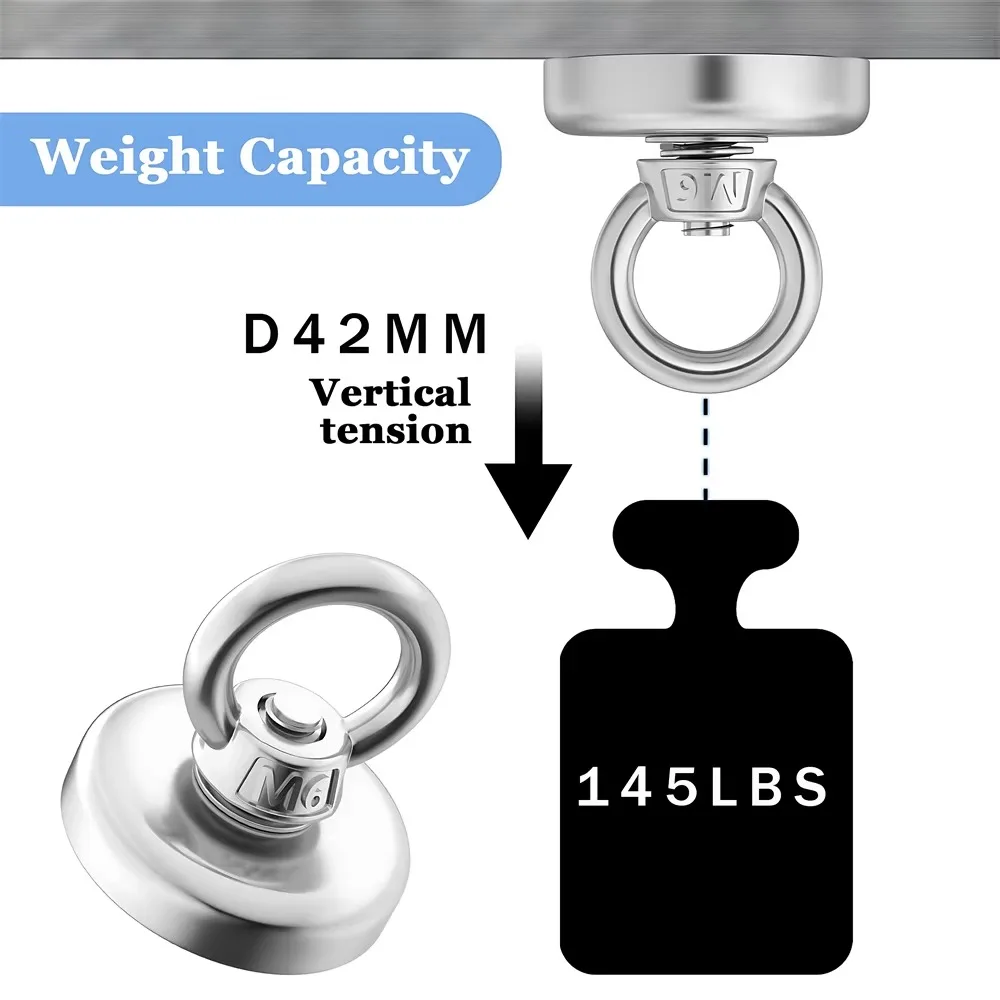 D16~D42mm Super Strong Neodymi - Fishing Hook Stainless Steel บทวิจารณ์และราคา