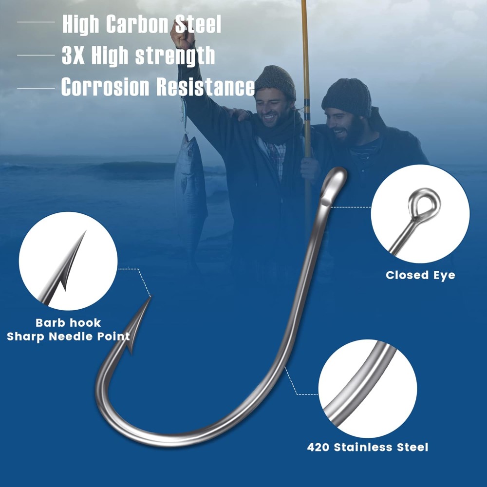 500Pcs/90Pcs Carbon Steel Fish - Fishing Hook Size บทวิจารณ์และราคา