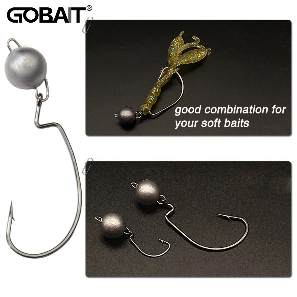 5pcs Metal Jig Head Worm Hooks - Fishing Hook Offset บทวิจารณ์และราคา