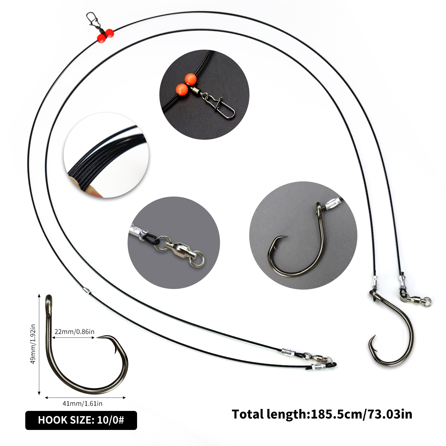 ZYZHE 1pc Sea Fishing Rigs Wit - Fishing Hook Circle บทวิจารณ์และราคา
