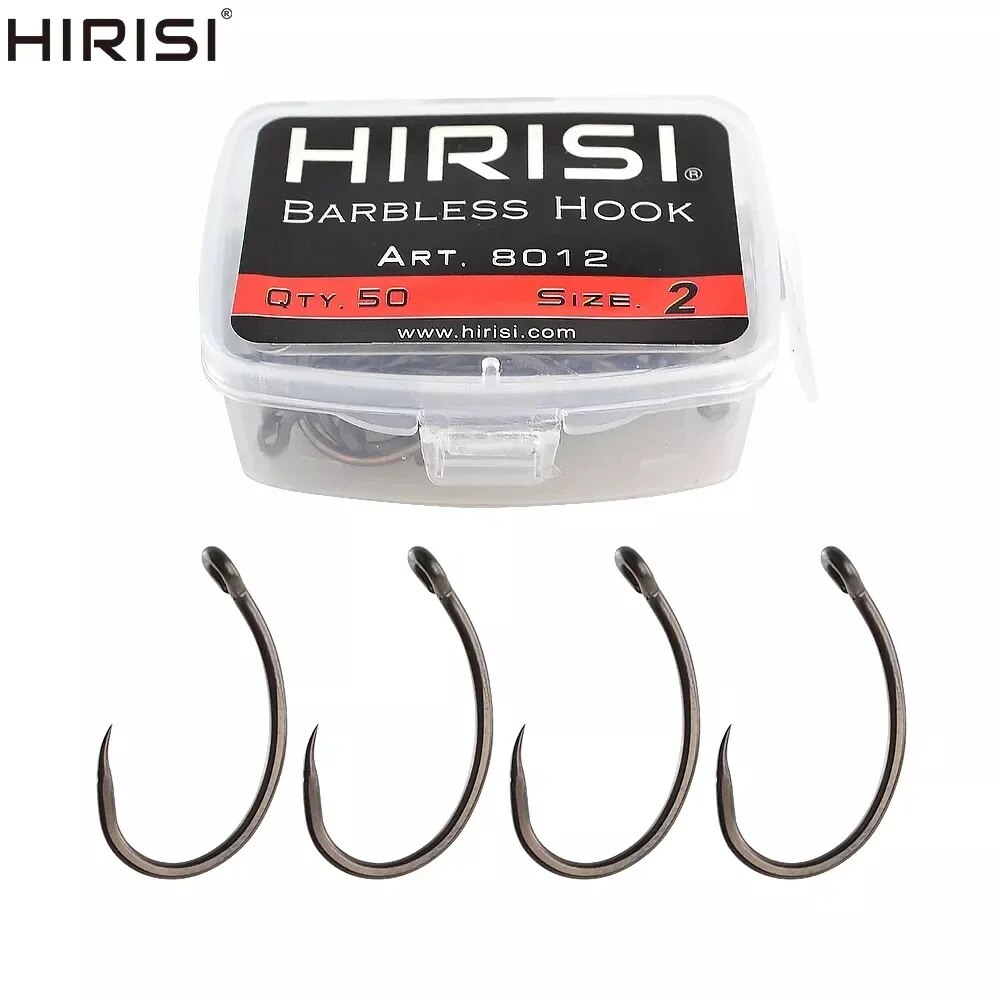 Hirisi 50pcs Coating High Carb - Fishing Hook Barbless บทวิจารณ์และราคา